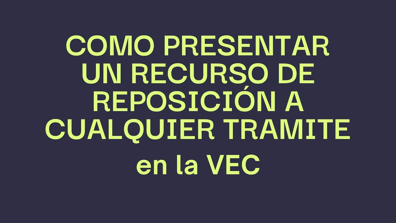 Cómo presentar un recurso de reposición correctamente