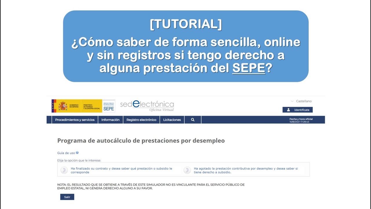 Cómo saber si tengo derecho a subsidio
