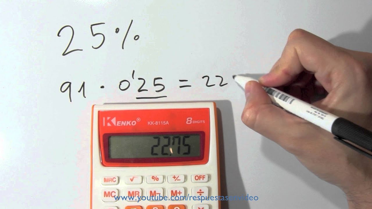 Cómo calcular el 25 por ciento