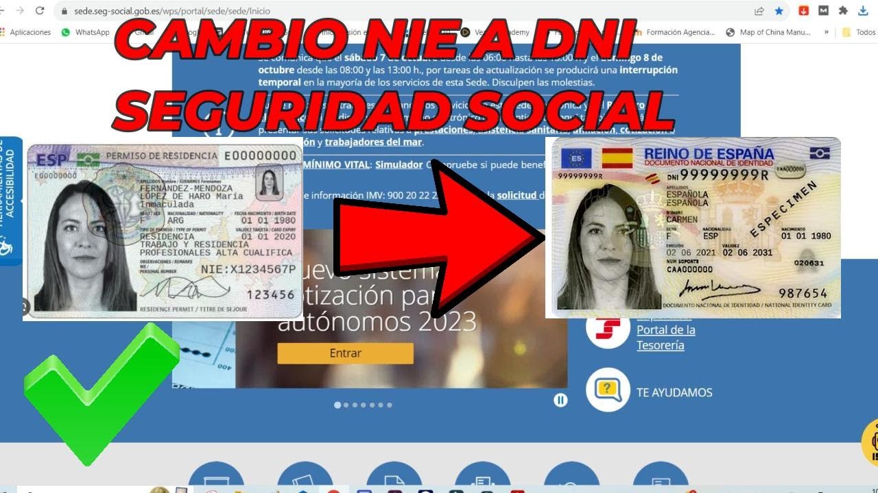 Cómo obtener el certificado de cambio de NIE a DNI
