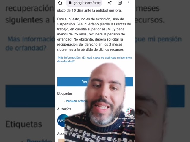 Cuando se deja de cobrar la pensión de orfandad