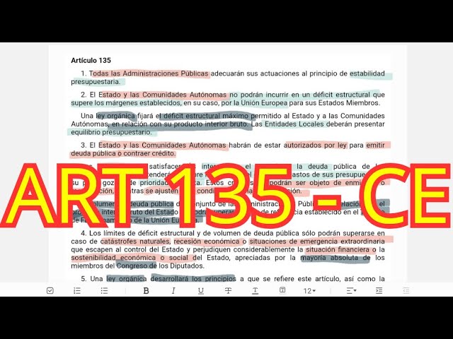 El artículo 135 de la Constitución Española: una mirada crítica