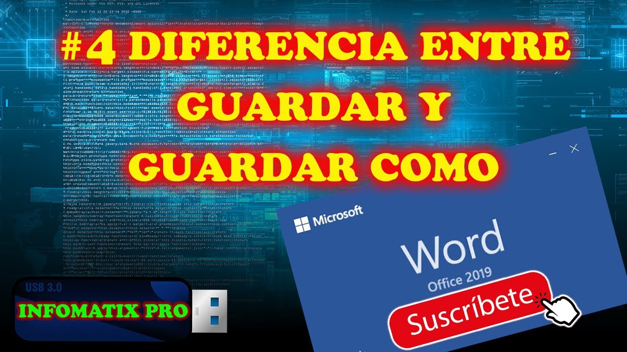 La diferencia entre guardar y guardar como