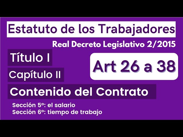 El artículo 35.5 del Estatuto de los Trabajadores