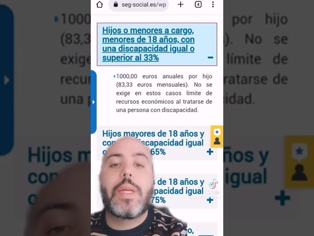 Ayuda para hijo a cargo con discapacidad