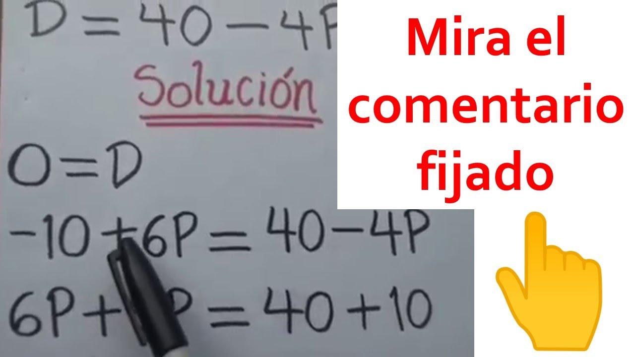 Cálculo del precio de equilibrio