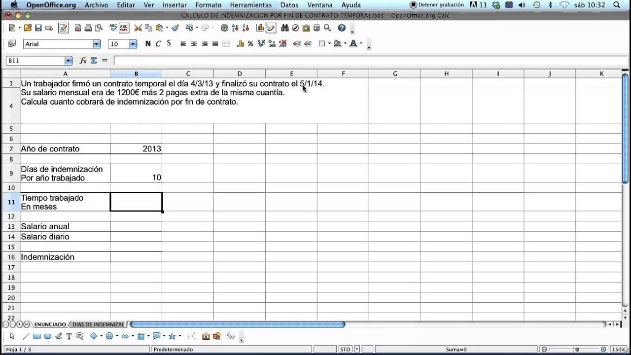 Cómo calcular la indemnización por fin de contrato