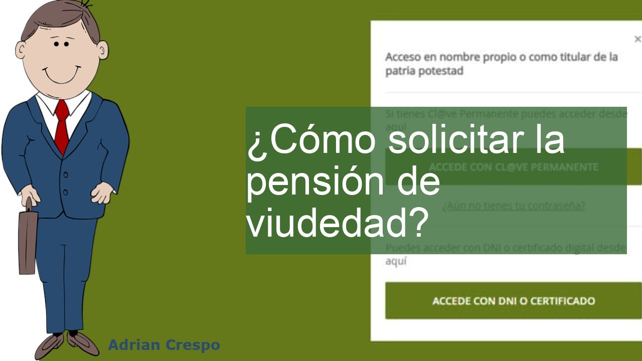 Cómo solicitar la pensión de viudedad