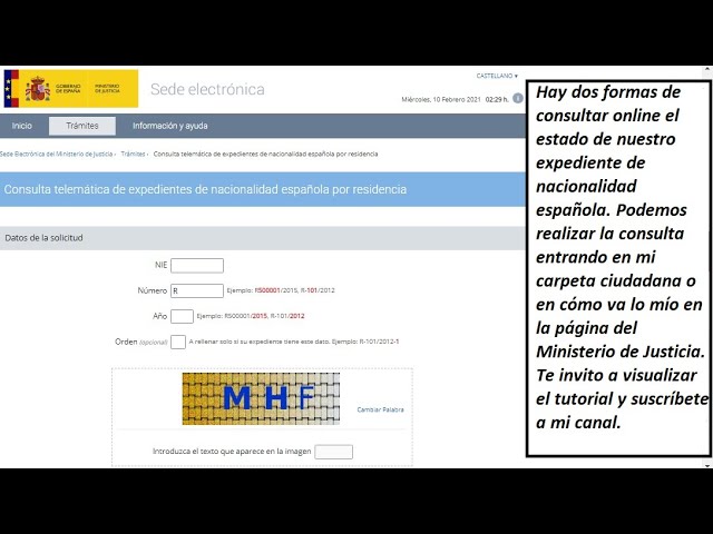 Consulta de expediente de nacionalidad por simple presunción