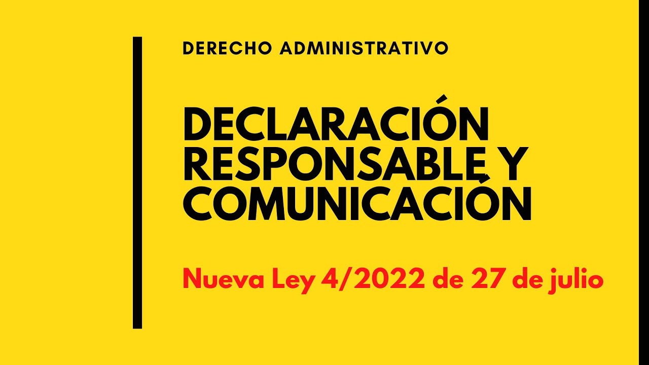 Ejemplos de declaración responsable y comunicación previa