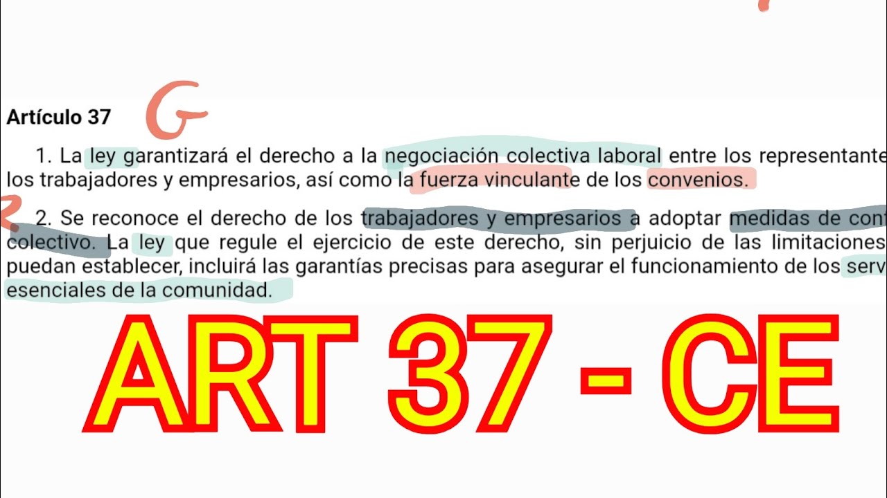 El artículo 37 de la Constitución Española: derechos laborales y protección social