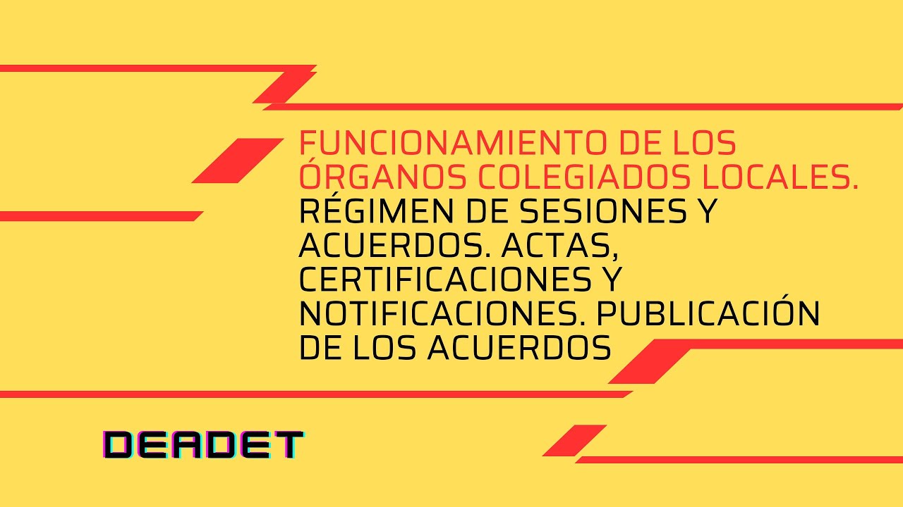 Funcionamiento de órganos colegiados locales