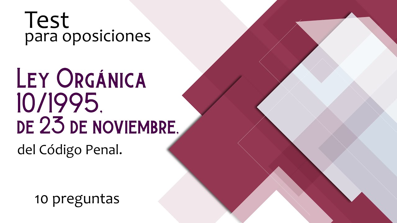 Ley Orgánica 11/1995 de 27 de Noviembre