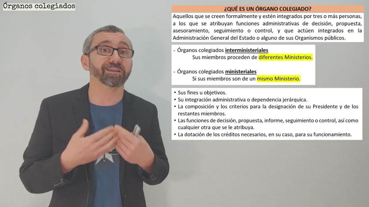 Órganos colegiados del gobierno: reuniones y funciones.