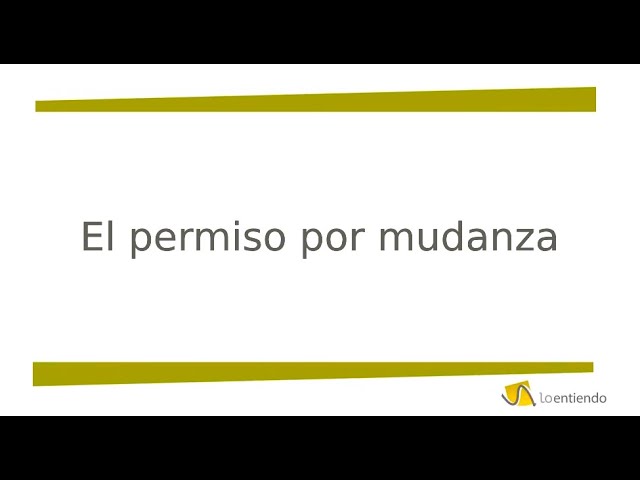 Permiso por mudanza según el estatuto de los trabajadores