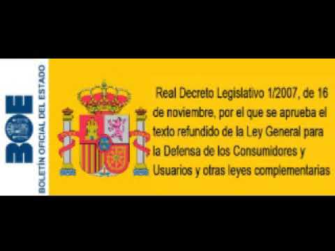 Real Decreto Legislativo 1/2007
