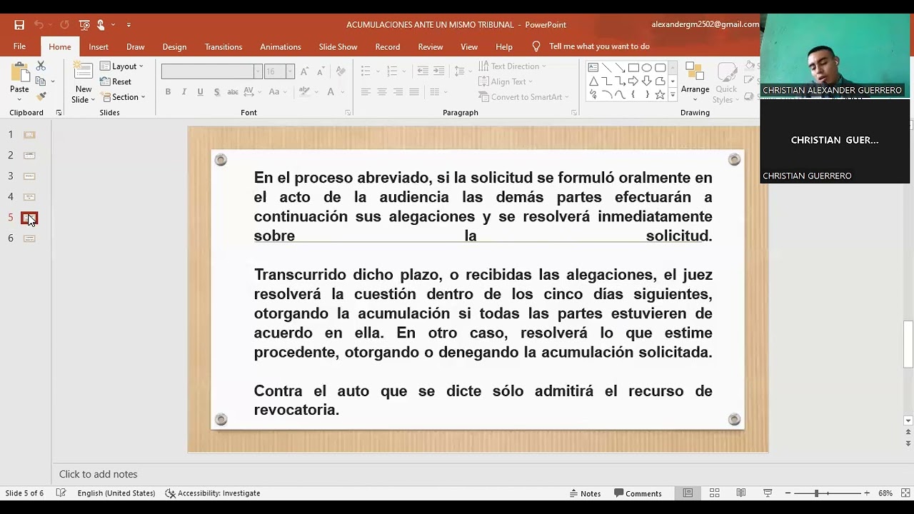 Solicitud de acumulación de procesos ante mismo juzgado