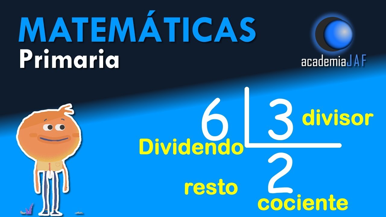 ¿Cuáles son los nombres de las partes de una división?