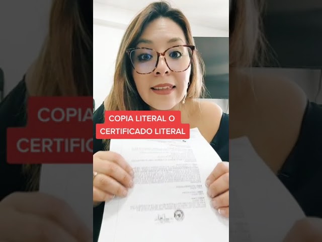 ¿Qué es el certificado literal de nacimiento?